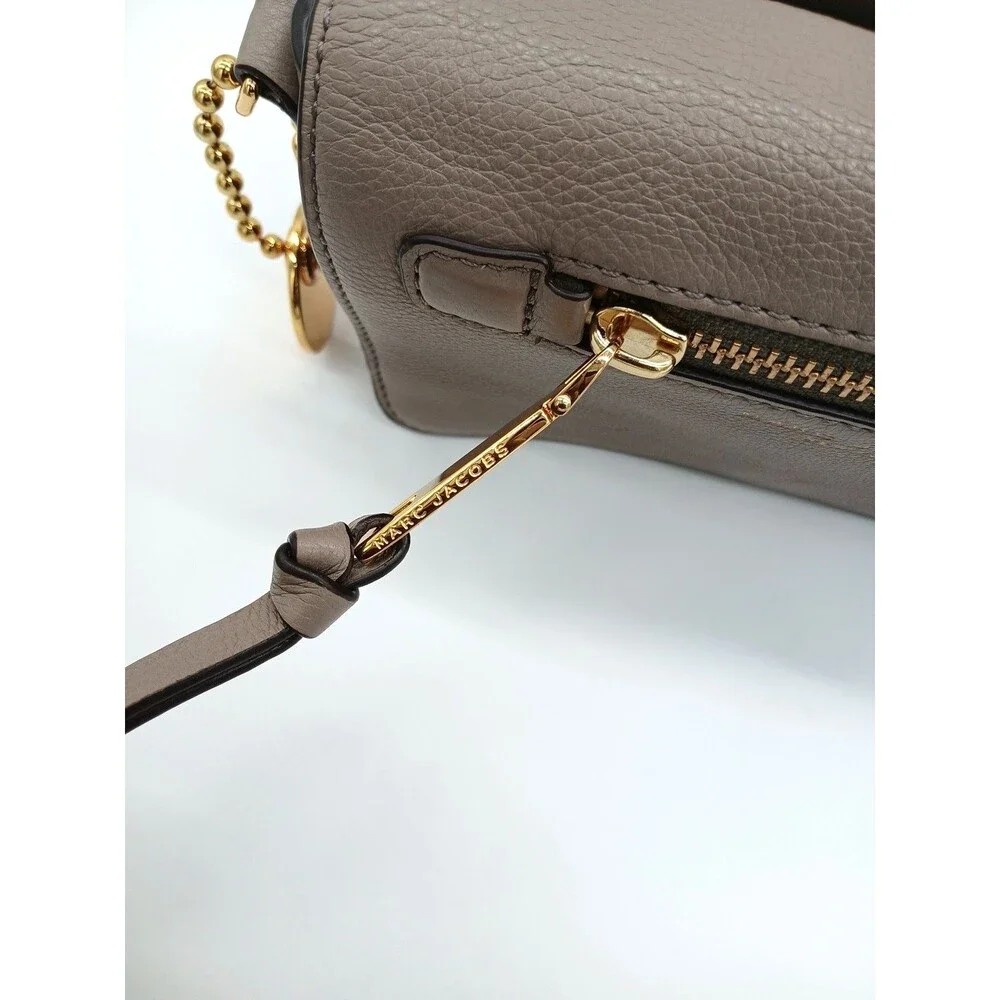 Marc Jacobs Recruit Nomad  Gray-Taupe Pebbled Leather Crossbody Bag-EUC - Picture 2 of 11